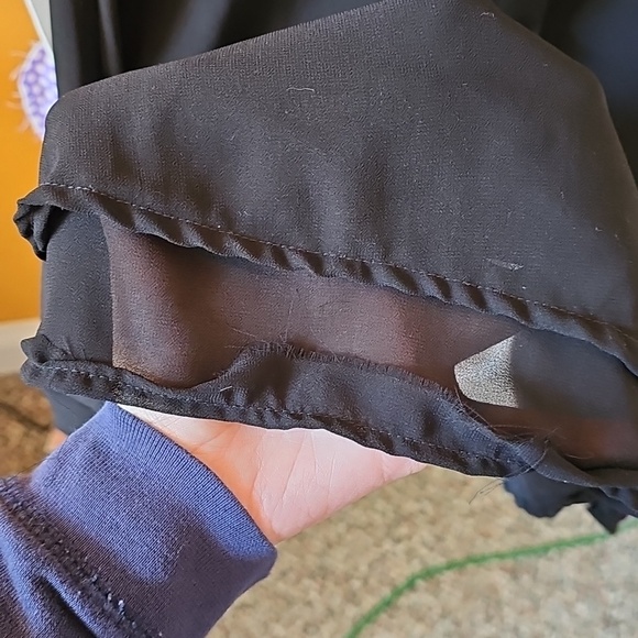 Lulu's Black Flutter-Sleeve V-Neck Dress - Picture 7 of 7